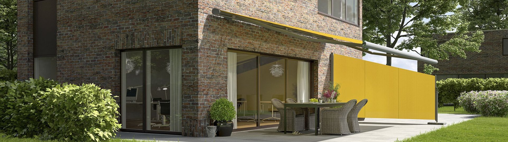 Seitenmarkise in gelb